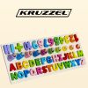 Kruzzel 10979 készségfejlesztő fa betű és számkészlet, többszínű