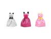 Iso Trade 00010316 babaház ruhákkal és babával, 38x32x11cm, rózsaszín