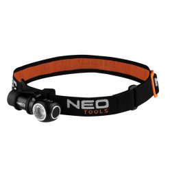   Neo TOP-99-027 LED fejlámpa, újratölthető, 600lm, Fekete/Narancs