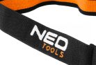 Neo Tools 99-069 akkumulátoros fejlámpa, 180 lm, usb, cob led + mozgásérzékelő, Fekete/Narancs