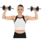 Enero Fit 585470 - öntöttvas kézi súlyzó, 19 kg, dobozban, fekete/ezüst