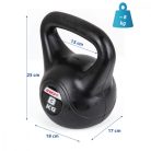 Enero Fit 1002156 - kettlebell súlyzó, 8kg, fekete