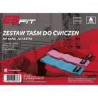 Eb Fit 1028767 - 3 db-os fitness csípő gumiszalag készlet, kék/rózsaszín/piros