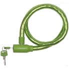 Dunlop Snake Cable Lock - biciklizár kulccsal 18mmx80cm, zöld