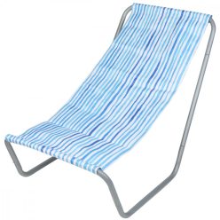   Enero Camp - összecsukható kerti szék, kék/fehér csíkos