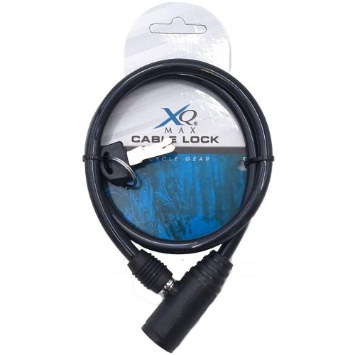 Xqmax Cable Lock - kulcsos kerékpárzár, 65cm, fekete