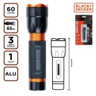 Black + Decker 234922 - taktikai alumínium LED zseblámpa, 1W, 60lm, fekete/narancs