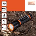 Black + Decker 234922 - taktikai alumínium LED zseblámpa, 1W, 60lm, fekete/narancs