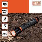 Black + Decker 235158 - taktikai alumínium LED zseblámpa, 3W, 110lm, fekete/narancs