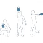 Umbro Kettlebell 2kg - kettlebell súlyzó, szürke/kék