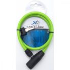 Xqmax Cable Lock - kulcsos kerékpárzár, 65cm, zöld