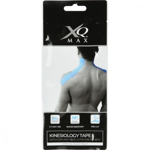 Xqmax Kinesiology Tape - kineziológiai fájdalomcsillapító szalag vállra, nyakra, 2db, kék