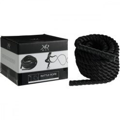   Xqmax Battle Rope - erősítő edzőkötél, 9m/25mm, 3,7kg, fekete