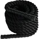 Xqmax Battle Rope - erősítő edzőkötél, 9m/25mm, 3,7kg, fekete