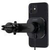 Spigen OneTap Pro ITS12W - mágneses autós telefontartó szellőzőrácsra, magsafe töltés, 7,5W, fekete