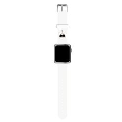   Karl Lagerfeld Silicone Karl Head KLAWLSLKW - Apple Watch 42 / 44 / 45 / 49mm szilikon szíj, fehér