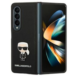   Karl Lagerfeld Saffiano Ikonik KLHCZFD4IKMSBK - Samsung Galaxy Z Fold 4 telefontok, fekete