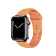 Apple Watch 1 6 SE 42mm 44mm 7 45mm Crong Liquid Band okosóra szíj Narancs