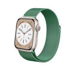   Crong Milano Steel - Apple Watch 38 / 40 / 41mm fém szíj, zöld