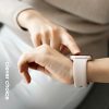 Crong Liquid - Apple Watch 38 / 40 / 41mm szilikon szíj, bézs