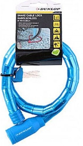 Dunlop Snake Cable Lock - kulcsos kerékpárzár, 80cm, kék