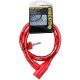 Dunlop Snake Cable Lock - kulcsos kerékpárzár, 80cm, piros