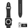 Crong Liquid Band - Apple Watch 42 / 44 / 45 / 49mm szilikon szíj, fekete