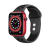 Crong Duo Sport - Apple Watch 38 / 40 / 41mm szilikon szíj, szürke/fekete