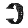Crong Duo Sport - Apple Watch 38 / 40 / 41mm szilikon szíj, szürke/fekete