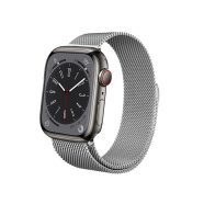 Apple Watch 1 6 SE 42mm 44mm 7 45mm Crong Milano Steel okosóra szíj Ezüst