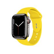 Apple Watch 1 6 SE 42mm 44mm 7 45mm Crong Liquid Band okosóra szíj Sárga