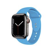 Apple Watch 1 6 SE 38mm 40mm 7 41mm Crong Liquid Band okosóra szíj Kék