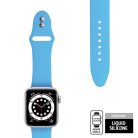 Crong Liquid Band - Apple Watch 42 / 44 / 45 / 49mm szilikon szíj, kék