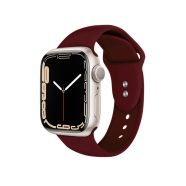 Apple Watch 1 6 SE 42mm 44mm 7 45mm Crong Liquid Band okosóra szíj Bordó