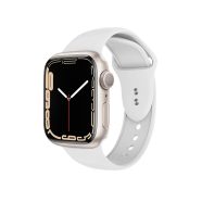 Apple Watch 1 6 SE 42mm 44mm 7 45mm Crong Liquid Band okosóra szíj Fehér