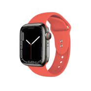 Apple Watch 1 6 SE 42mm 44mm 7 45mm Crong Liquid Band okosóra szíj Piros