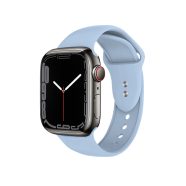 Apple Watch 1 6 SE 42mm 44mm 7 45mm Crong Liquid Band okosóra szíj Kék
