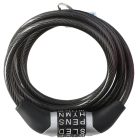 Dunlop Password Lock - számzáras kerékpárzár, 120cm, fekete