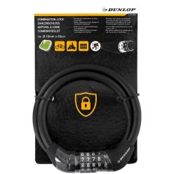   Dunlop Combination Lock - számzáras kerékpárzár, 65cm, fekete