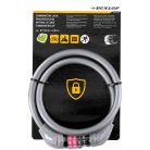 Dunlop Combination Lock - számzáras kerékpárzár, 65cm, szürke