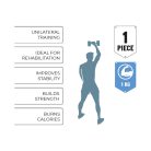 Umbro Dumbbell - egykezes súlyzó, 1kg, kék