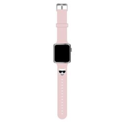 Karl Lagerfeld Silicone Karl & Choupette Heads - Apple Watch 38/40/41mm szíj, Rózsaszín