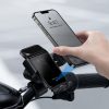 Baseus Smart Solar napelemes kormányra rögzíthető kerékpáros - motoros telefontartó, fekete