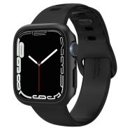 Apple Watch 7 (45mm) Spigen Thin Fit okosóra tok ACS04174 Fekete