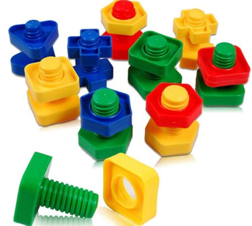 Construction Blocks 30 - montessori játékcsavarok fejlesztő játék 