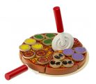 Wooden Pizza - fa pizza játék kiegészítőkkel, 20cm