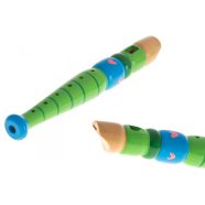 KX6216 - Színes iskolai fa hangszer furulya, zöld