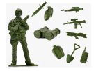 KX6188 - műanyag játék katonák, 307db-os, Zöld