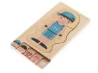 KX5957_1 - réteges fa montessori fiú testkirakó játék, Többszínű