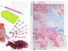 5D Cherry Flower gyémánt hímző mozaik készlet, Többszínű